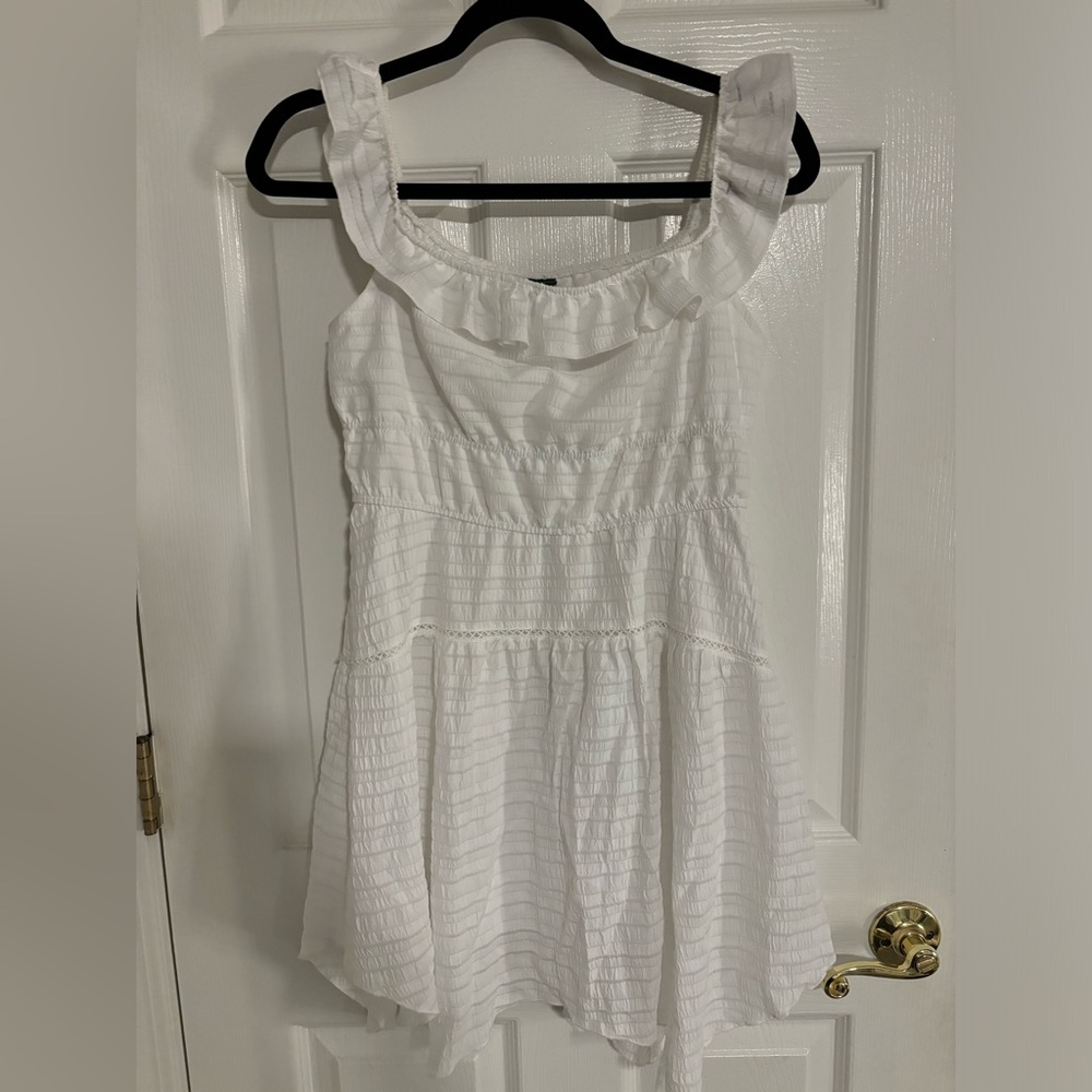 White Short Summer Dress Size M Brand Wild Fable